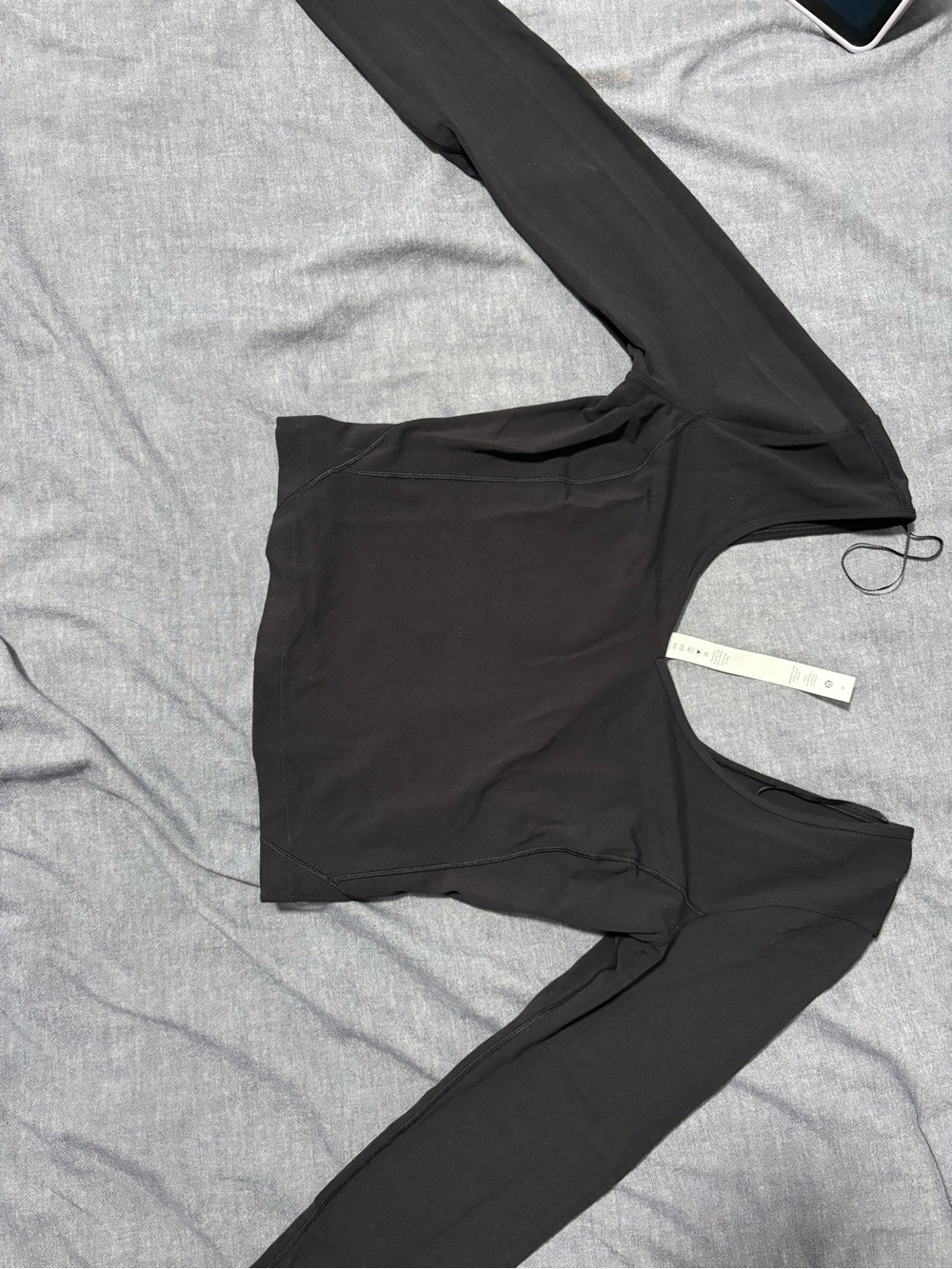lululemon athletica Black Long-Sleeve Crop Top